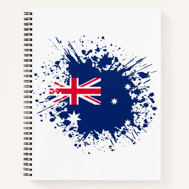 Australia Souvenir Landmark, Australia Flag Travel Notebook (Front)
