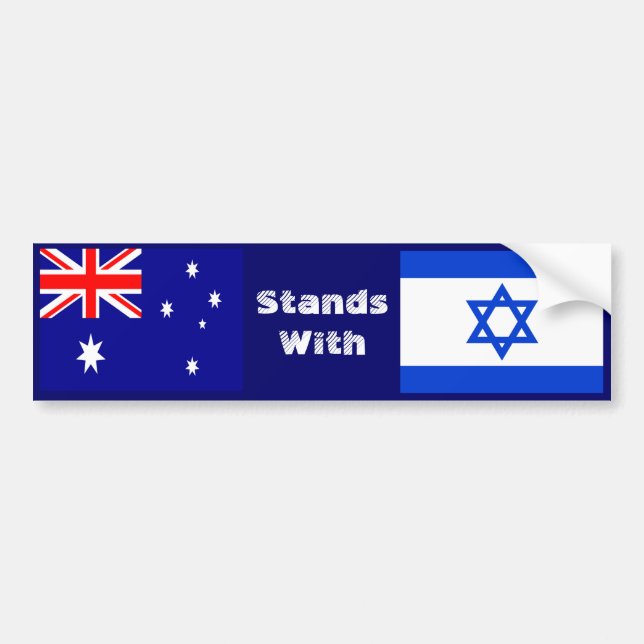 Australia Stands With Israel Bumper Sticker (Front)