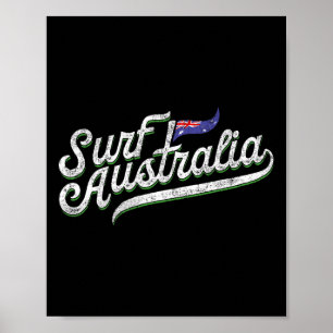 Australia Surfing Surf Australia Vintage Aussie Su Poster