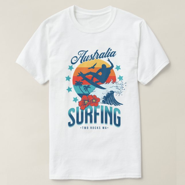 Australia Surfing Two Rocks T-Shirt (Design Front)