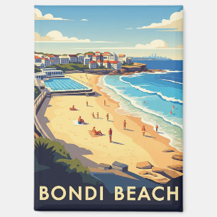 Australia Sydney Bondi Beach Postcard Magnet