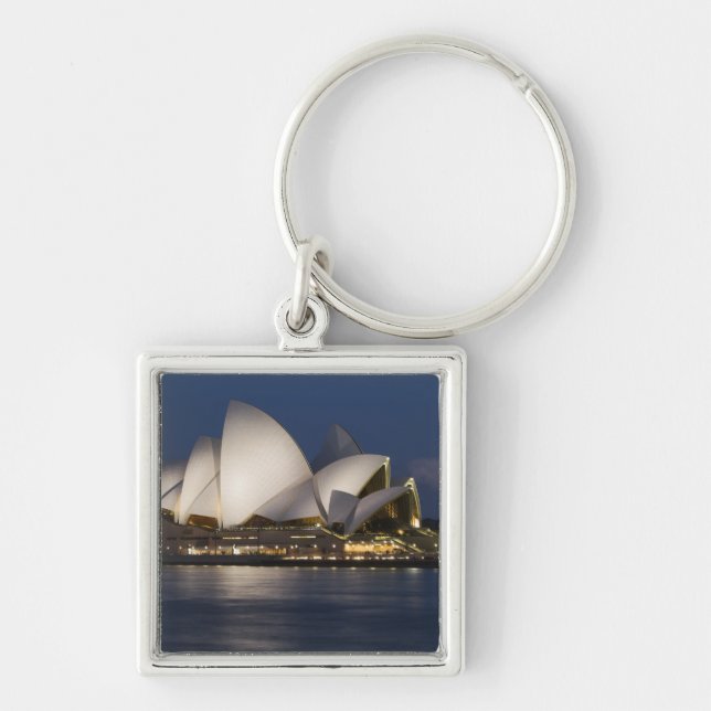 Australia, Sydney. Opera House at night on Key Ring (Front)