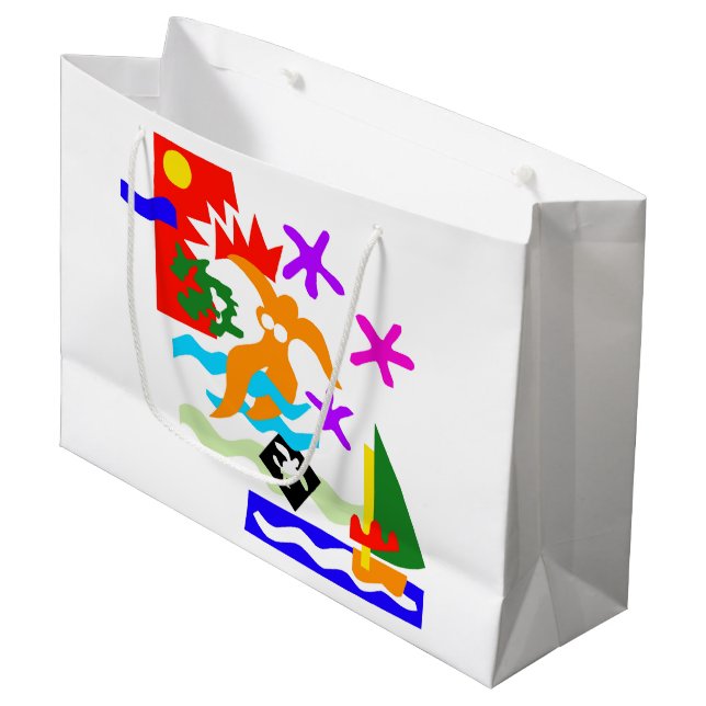 Australia -SYDNEY SUMMER - Surf & sailing - Large Gift Bag (Front Angled)