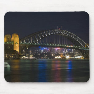 Australia, Sydney. Sydney harbour at night. Mouse Pad