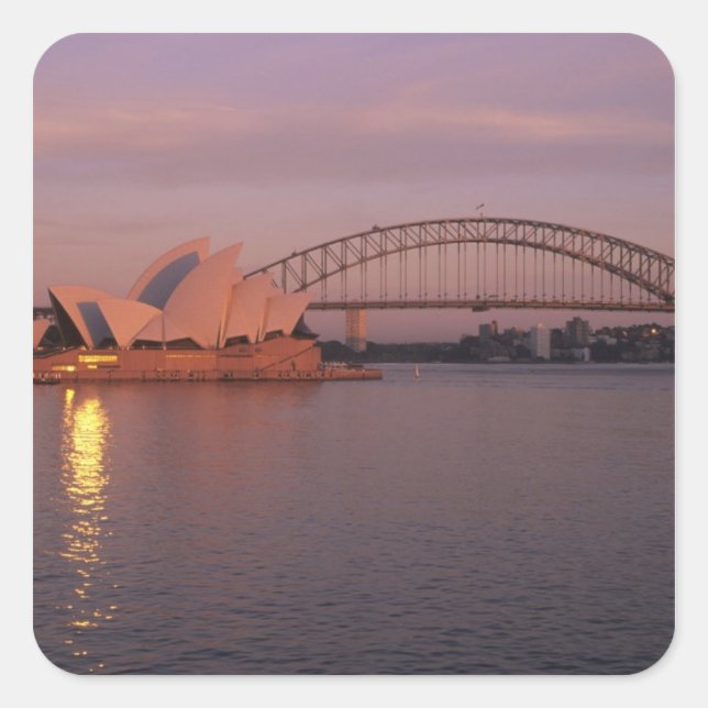 Australia, Sydney, Sydney Opera House built Square Sticker (Front)