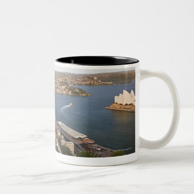 Australia, Sydney, view over The Rocks & Sydney Two-Tone Coffee Mug (Right)
