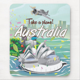 Australia Sydney vintage travel poster Mouse Pad