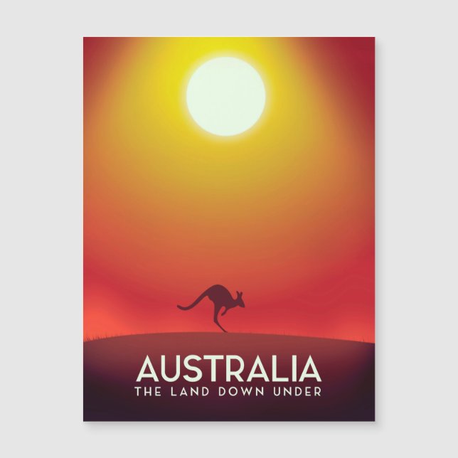 Australia " The land down under" vacation print. (Front)