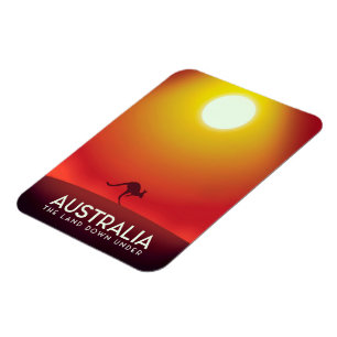 Australia " The land down under" vacation print. Magnet