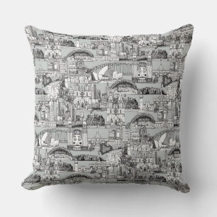 Australia toile de jouy monochrome cushion