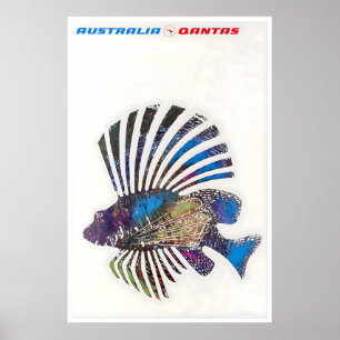 Australia Travel Poster Australian Art Fishing