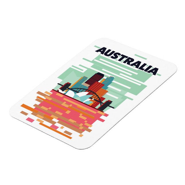 Australia Travel poster Magnet (Left Side)