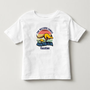 Australia Trip Cute Kangaroo Personalised Toddler T-Shirt