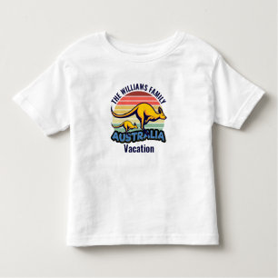 Australia Trip Cute Kangaroo Personalized Toddler T-Shirt