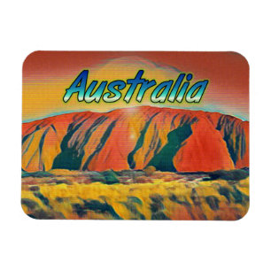 Australia Uluru Ayers Rock surreal Magnet