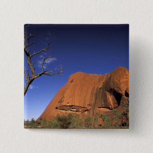 Australia, Uluru Kata Tjuta National Park, Uluru 15 Cm Square Badge