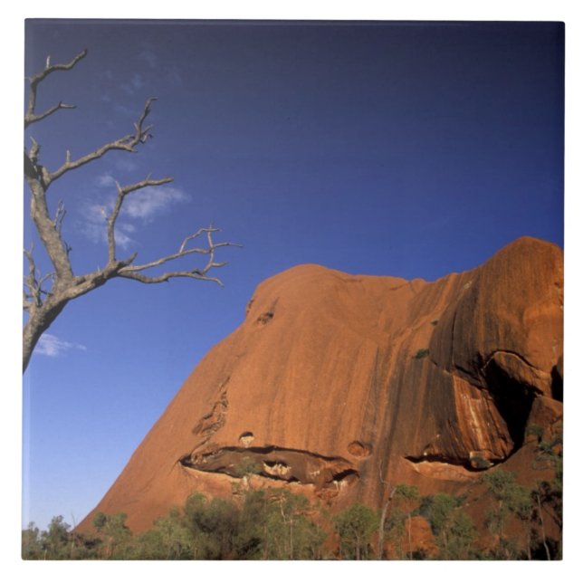 Australia, Uluru Kata Tjuta National Park, Uluru Ceramic Tile (Front)