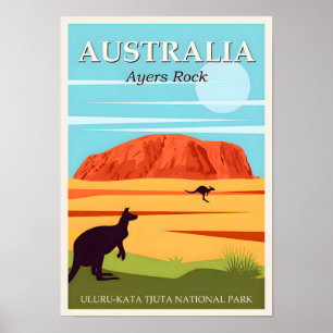 Australia Uluru-Kata Travel Poster