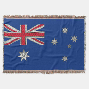 Australia Unique Flag Art Original Souvenir Throw Blanket