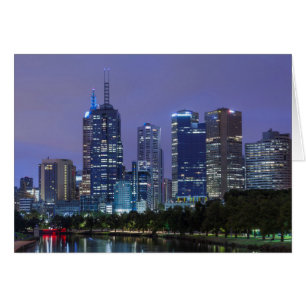 Australia, Victoria, Melbourne, skyline along