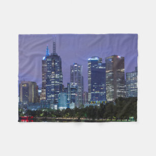Australia, Victoria, Melbourne, skyline along Fleece Blanket