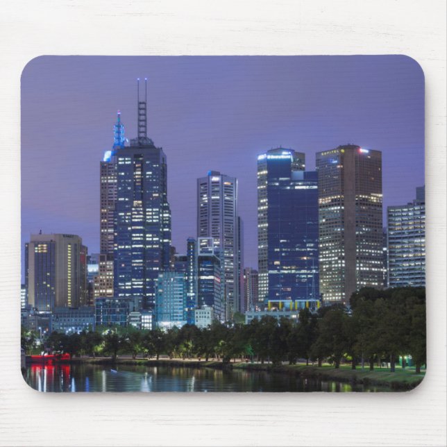Australia, Victoria, Melbourne, skyline along Mouse Pad (Front)