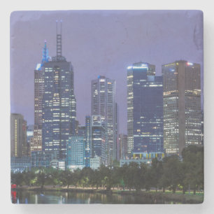 Australia, Victoria, Melbourne, skyline along Stone Coaster