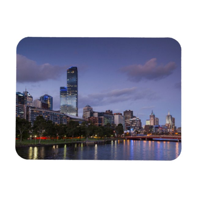 Australia, Victoria, Melbourne, skyline with 2 Magnet (Horizontal)