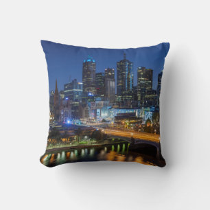 Australia, Victoria, Melbourne, skyline with Cushion