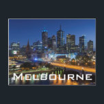 Australia, Victoria, Melbourne, skyline with Postcard<br><div class="desc">Australia,  Victoria,  Melbourne,  skyline with Yarra River and Princess Bridge,  elevated view,  dusk | Walter Bibikow / SuperStock.com</div>