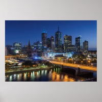 Australia, Victoria, Melbourne, skyline with