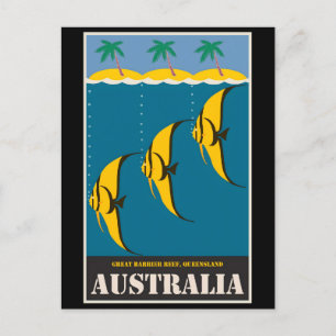 Australia vintage poster holiday postcard