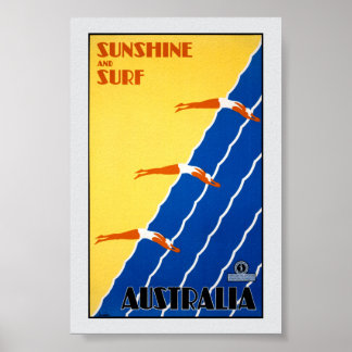 Australia Vintage Poster Restored