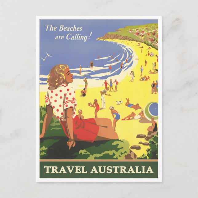 Australia vintage travel postcard (Front)