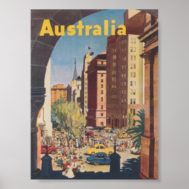 Australia Vintage Travel Poster (Front)