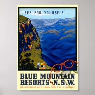 Australia Vintage Travel Poster Restored
