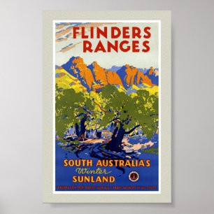 Australia Vintage Travel Poster Restored
