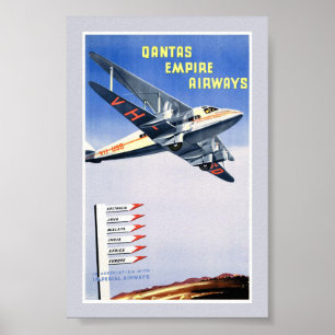 Australia Vintage Travel Poster Restored
