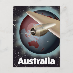 Australia vintage vacation poster postcard