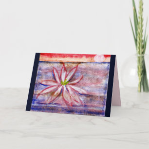 Australia water lily greeting card sends happiness