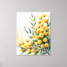 Australia — Watercolor Golden Wattle