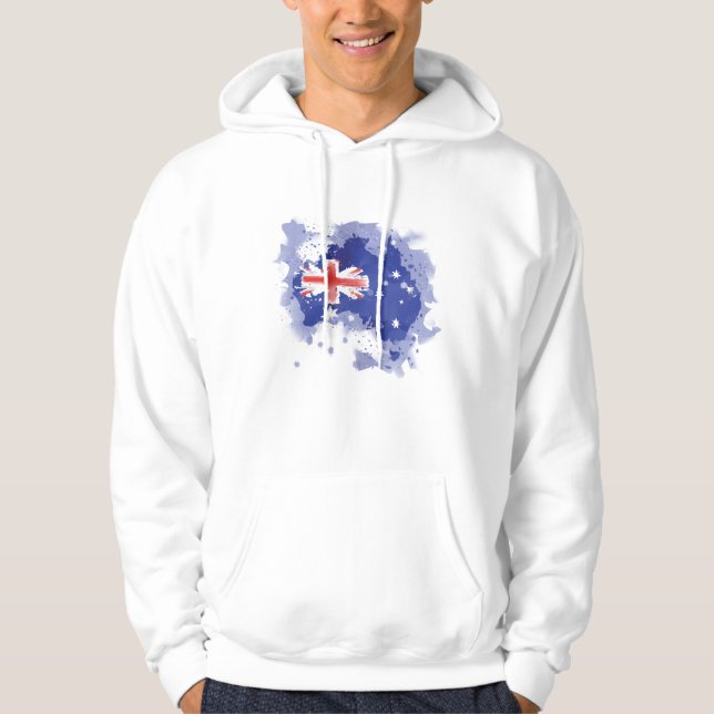 Australia Watercolor Map Hoodie (Front)