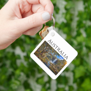 Australia Wildlife & Waterfall Panoramic Key Ring
