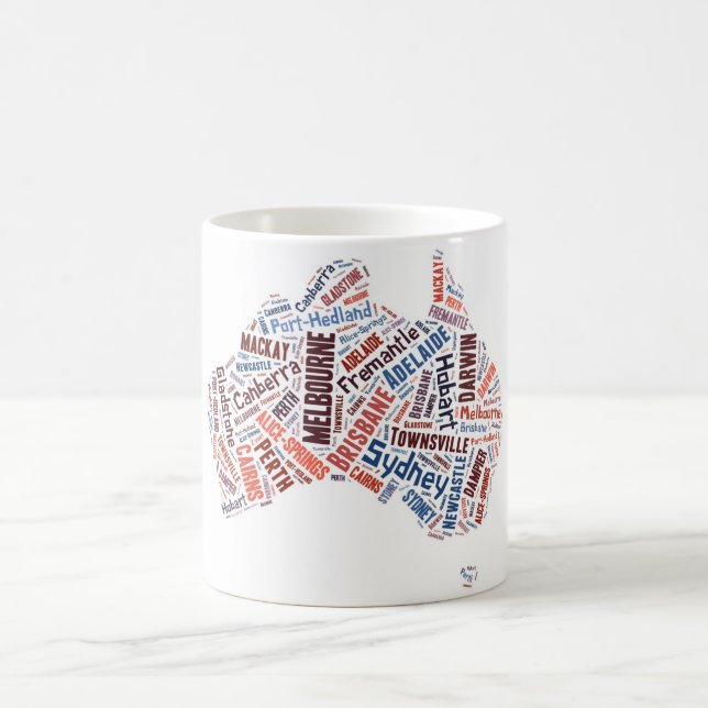 Australia Word Art Coffee Mug (Center)