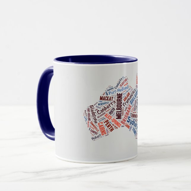 Australia Word Art Mug (Front Left)