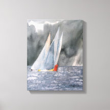 AUSTRALIA YACHT RACE WATERCOLOR