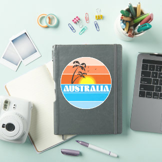 Australian 80s sunset retro logo