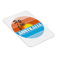 Australian 80s sunset retro logo
