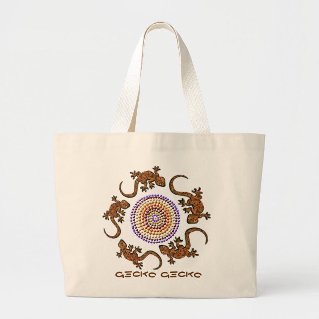Australian Aboriginal Art Gift Large Tote Bag (Front)