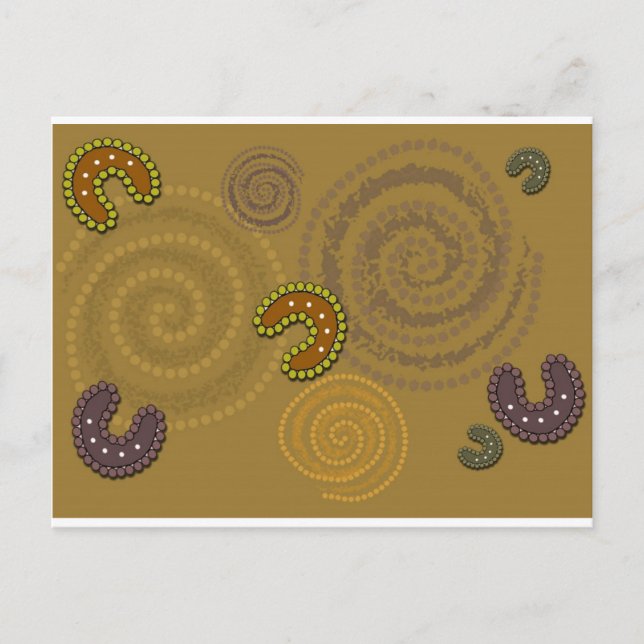 Australian Aboriginal Art  - The Gathering Postcard (Front)